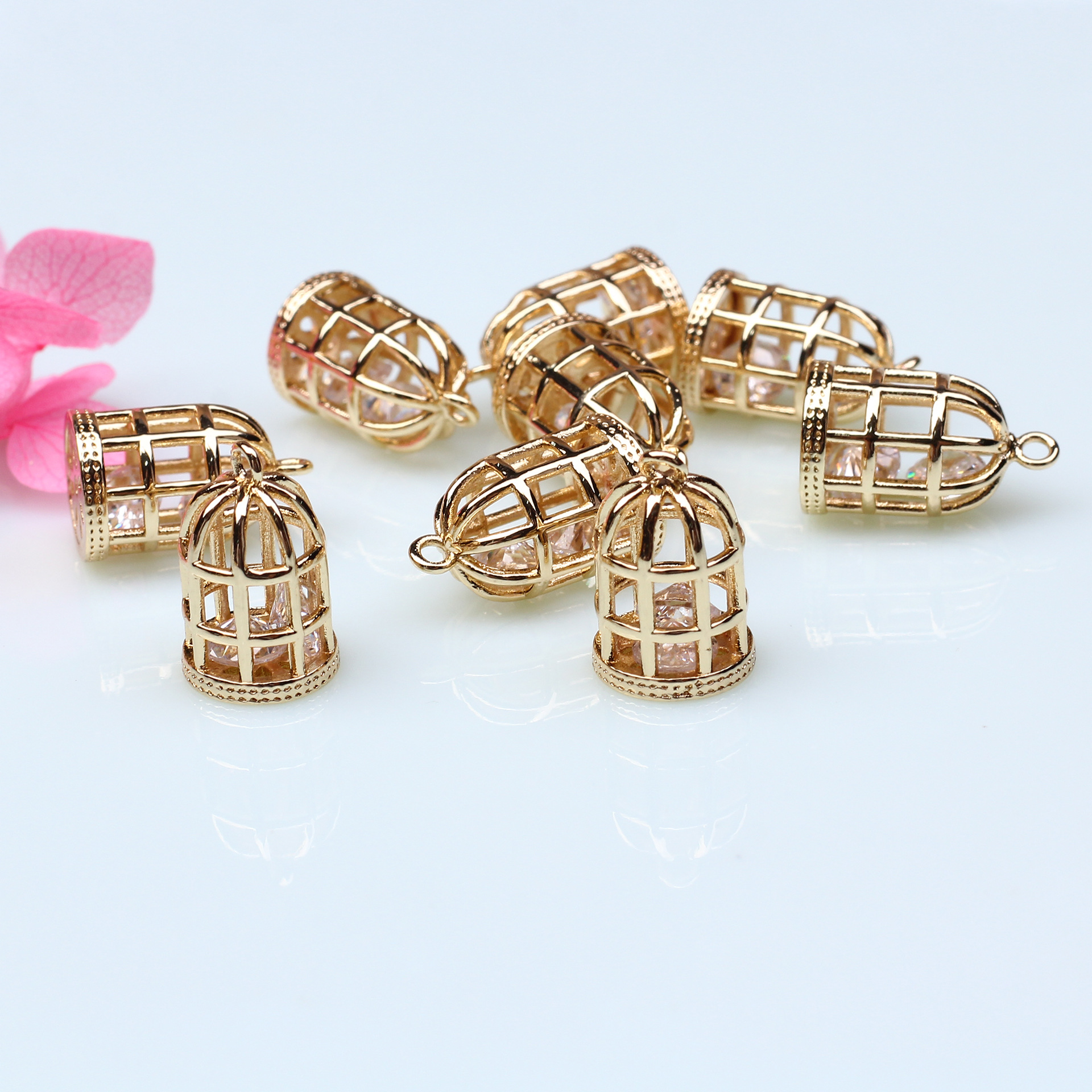DIY Jewelry Accessories Classification 10 PCS/Package 9.5mm Copper Geometric Pendant