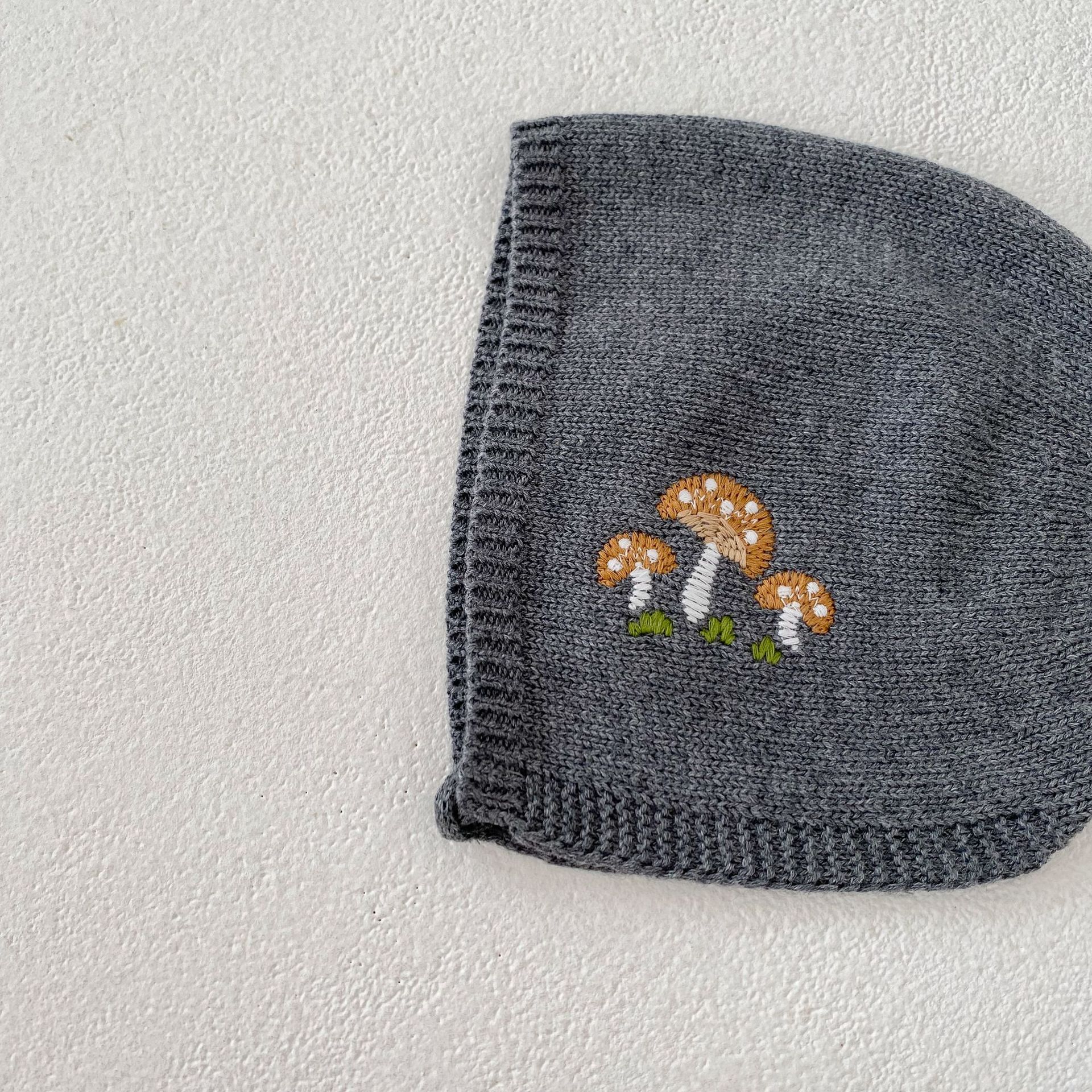 Abbigliamento autunnale 2024 per neonati, bambini piccoli, ragazzi e ragazze, giacca cardigan ricamata con funghi + kaki + ricamata_voghion.com