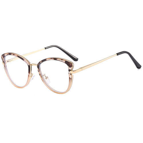 23 cross-border new personalized cat-eye anti-blue light flat mirror, simple and comfortable spring leg eye protection and anti-radiation flat mirror