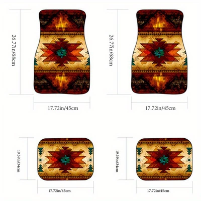 Avtomobil döşəmə paspasları — TEMU Retro Nordic Car - new-car-floor-mats-41-3344cm-two-piece-pack