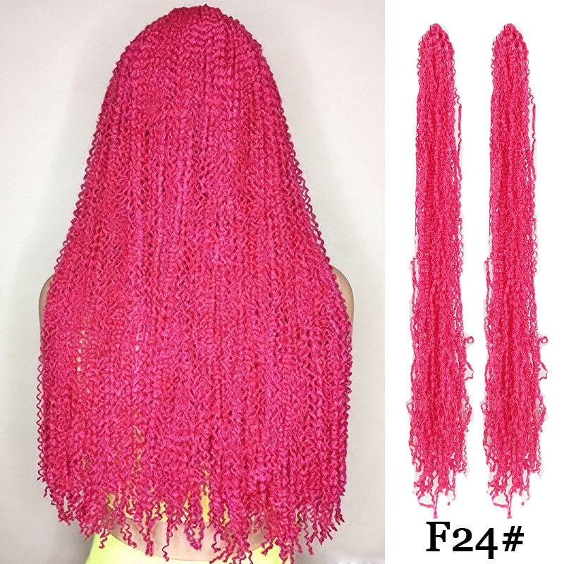 Paquete de una sola pieza Europa y América África delgada tres hebras pelucina aguja de cabello trenzada fibra química monocromática trenza sucia al por mayor