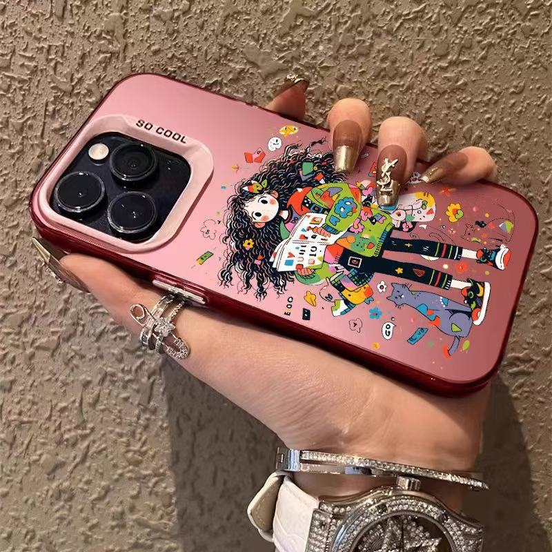 Nueva chica de moda para iPhone 16 funda para teléfono móvil Apple 15promax/14 personalidad 13pro1 2/11