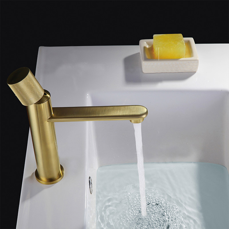 Baño de cobre completo cuenca de cuadrícula de diamante lavabo caliente y frío lavabo