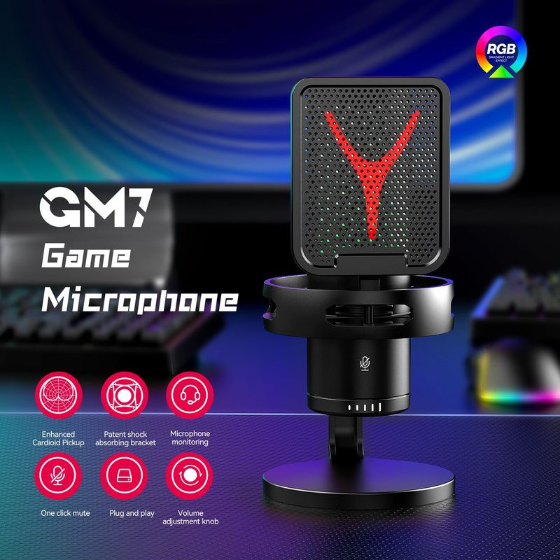 新発売の人気商品 コンデンサー ゲーミングRGBマイクGM7 ストリーミング|undefined