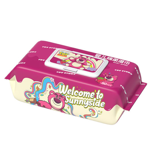 Wholesale Strawberry Bear Baby Wipes Student Hand Mouth Cleaning Wipes Adult Hygienic Wipes Household Big Bag Wipes