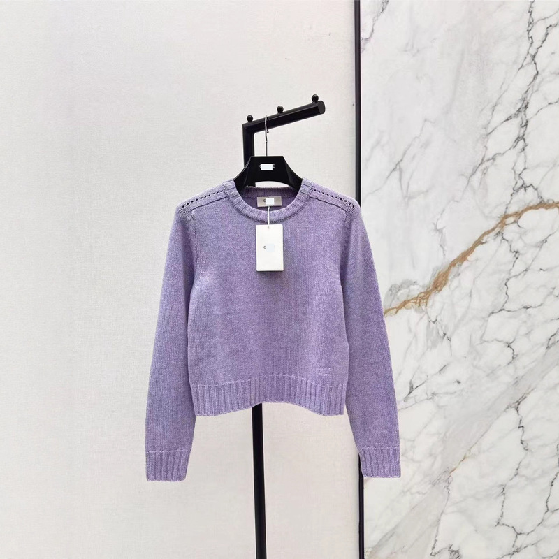 Shenzhen Nanyou 25 Autumn/Winter High-End Women's Fashion Versatile Purple Series Round Neck Sweater Shenzhen Nanyou 25 Autumn/Winter High-End Women's Fashion Versatile Purple Series Round Neck Sweater