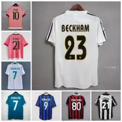 Retro Football Uniforms National Team Star Numbers Ac Milan Spain Argentina Juventus Ps Fans Classic Jerseys