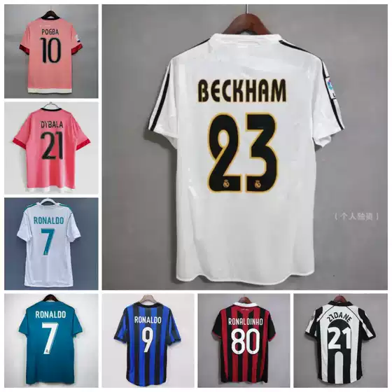 Retro Football Uniforms National Team Star Numbers Ac Milan Spain Argentina Juventus Ps Fans Classic Jerseys