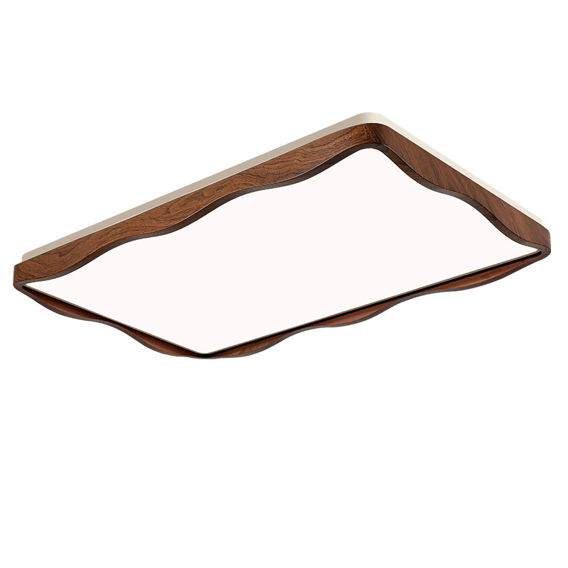 Grand View Garden nuevo estilo chino de protección de ojos de espectro completo lámpara principal de sala de estar minimalista Viento silencioso de madera de nuez lámpara de techo 473L