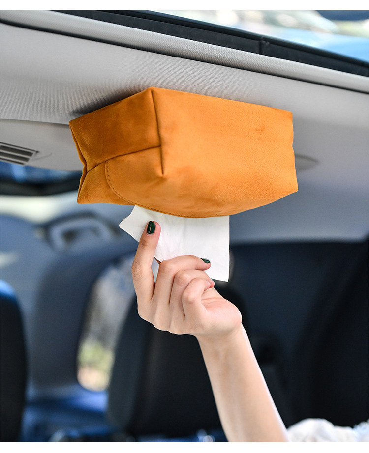Cross-Border Tk Amazon Car Tissue Box with Magnetic Attachment for Car Ceiling, High-End and Simple Design, Suitable for Aito, Nio, and Im Motors