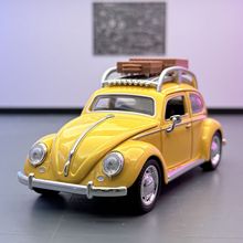 利佳信车模1:32甲壳虫复古老爷车模型摆件声光回力儿童玩具车代发