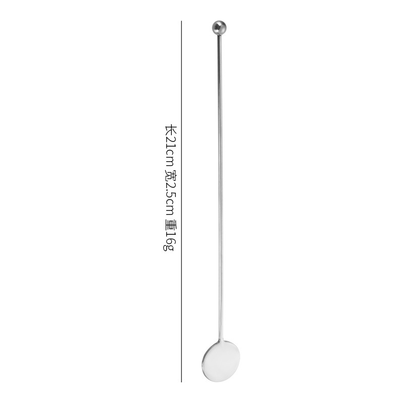 FUENTE fabricante 304 de acero inoxidable redondo marca de café barra de agitación creativo cóctel jugo leche té cóctel palo