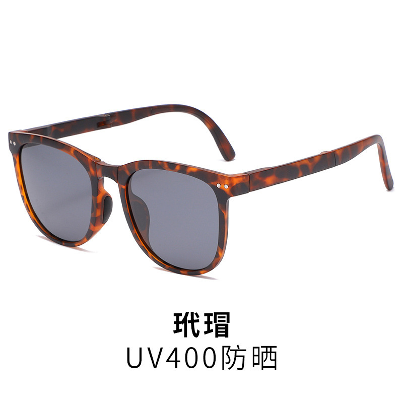 女性用折りたたみサングラス、紫外線防止偏光サングラス、卸売、インターネットセレブと同じスタイル、高級感、小顔効果のある大きめフレームメガネ|undefined