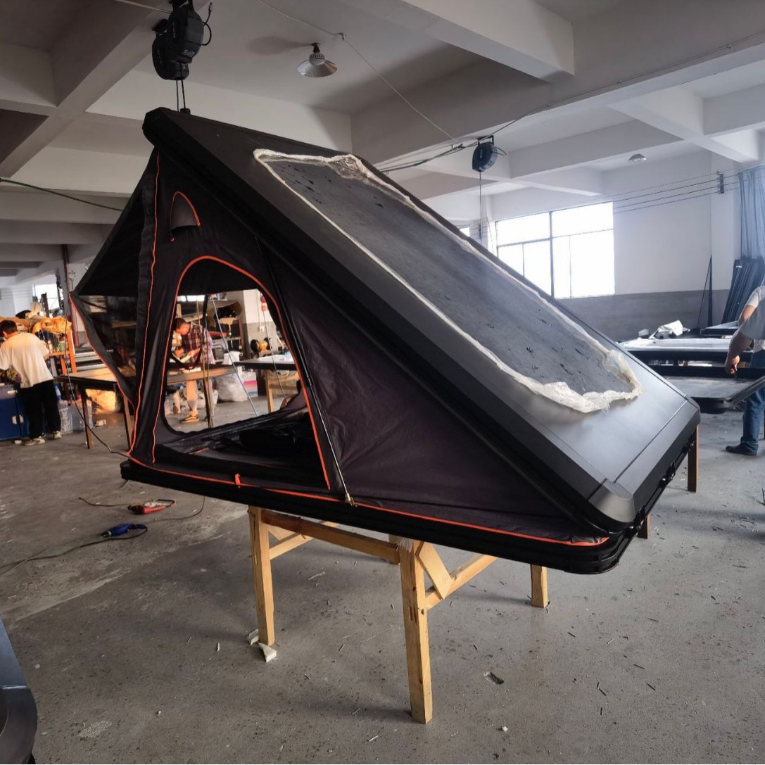 Aleación de aluminio tipo triángulo al aire libre carpa de techo carpa de carro de cáscara dura
