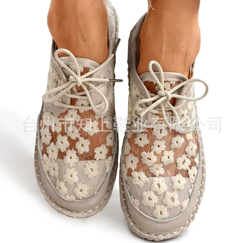 Летняя сетчатая повседневная обувь, низкая тканевая обувь, Aliexpress, цветочный узор