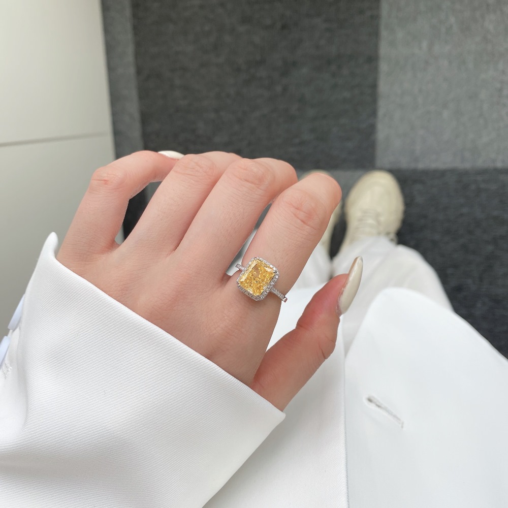 Fashion Geometric Sterling Silver Plating Zircon Rings 1 Piece