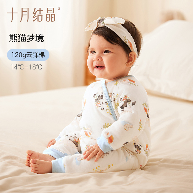 10月に結晶化した赤ちゃん服の連体服秋冬に綿を挟んで服を着ます。|undefined