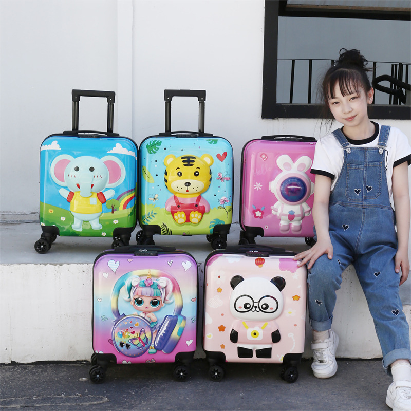 Cartoon Children's Luggage Case Universal Wheel Baby Trolley Case Kids Students Boys and Girls Can Take Boarding Suitcase