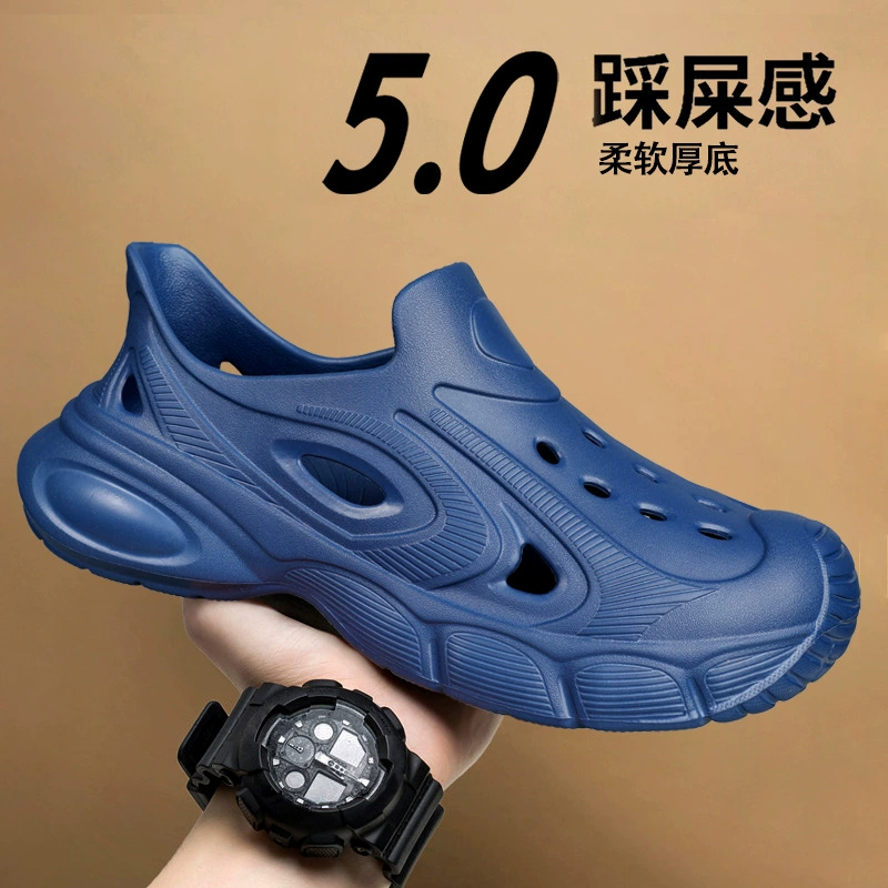 Мужские летние пляжные сандалии, новые, повседневные, спортивные, дышащие, легкие, с мягкой подошвой, для прогулок по воде.