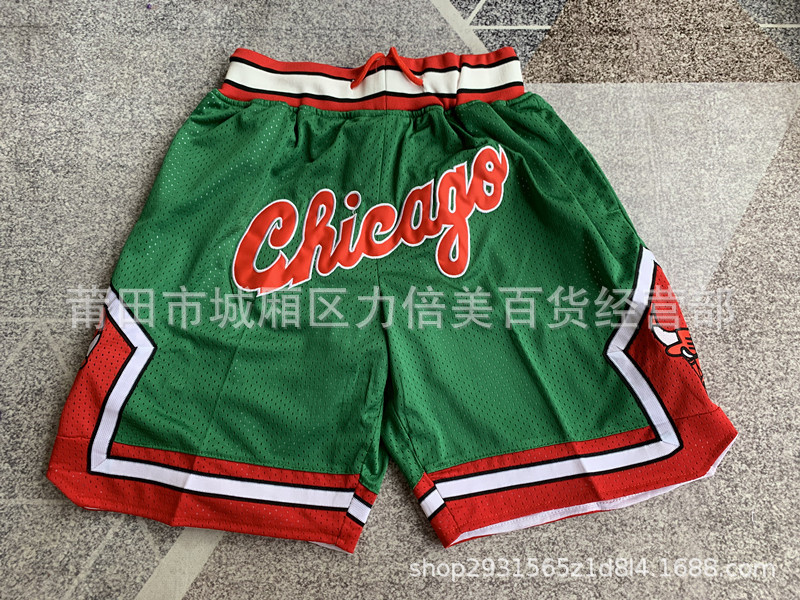 Comercio exterior pantalones de fútbol al por mayor Warriors Lakers 76 caliente Raptor mágico bolsillo bordado pantalones cortos pantalones de baloncesto NFL