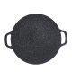 Outdoor Camping Barbecue Plate Household Korean-style Grill Plate Round Binaural Portable Universal Fried Egg Plate Iron Plate Barbecue Plate