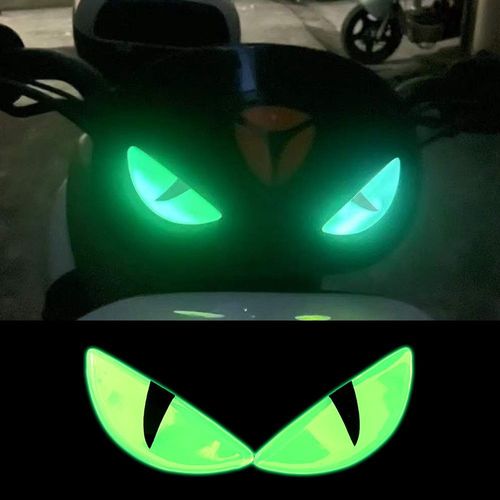Stunning neon 3D motorcycle devil cat eye sticker suitable for Suzuki UY125 cow electric bike No. 9