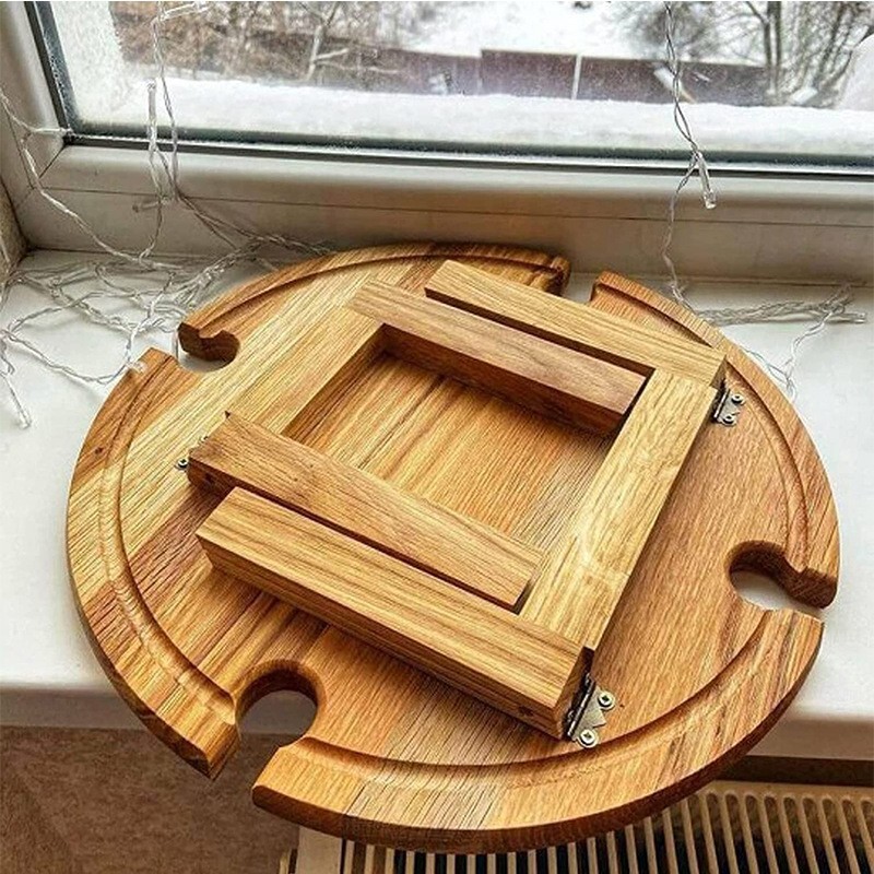 Wooden Portable Snack Table