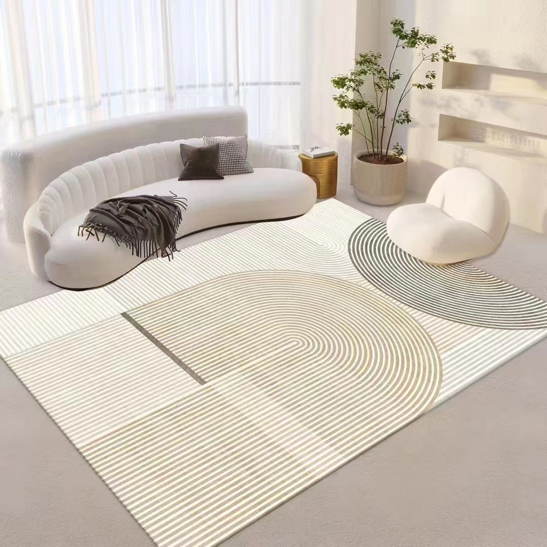 Minimalist living room carpet, 3*4 meters imitation cashmere sofa blanket, bedroom bedside foot pad, washable plush carpet