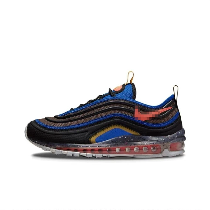 Correct Version of Foreign Trade Goods: Running Shock-Absorbing Air Cushion Airmax 97 Terra Sports Shoes with Splash Ink Design, Lightweight
