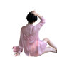 Design Bow Sunscreen Cardigan Thin Women's Shirt Sling dress Outer Blouse Summer Ice Silk Jacket
