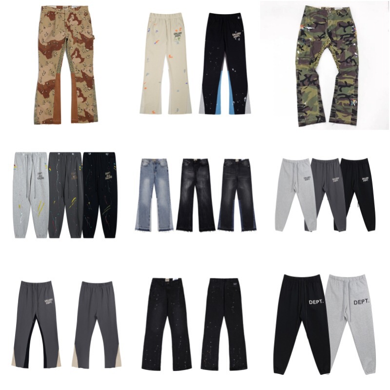 Cross-border foreign trade Gallery dept splash ink graffiti casual pants camouflage stitching couple leggings pants pants fashion