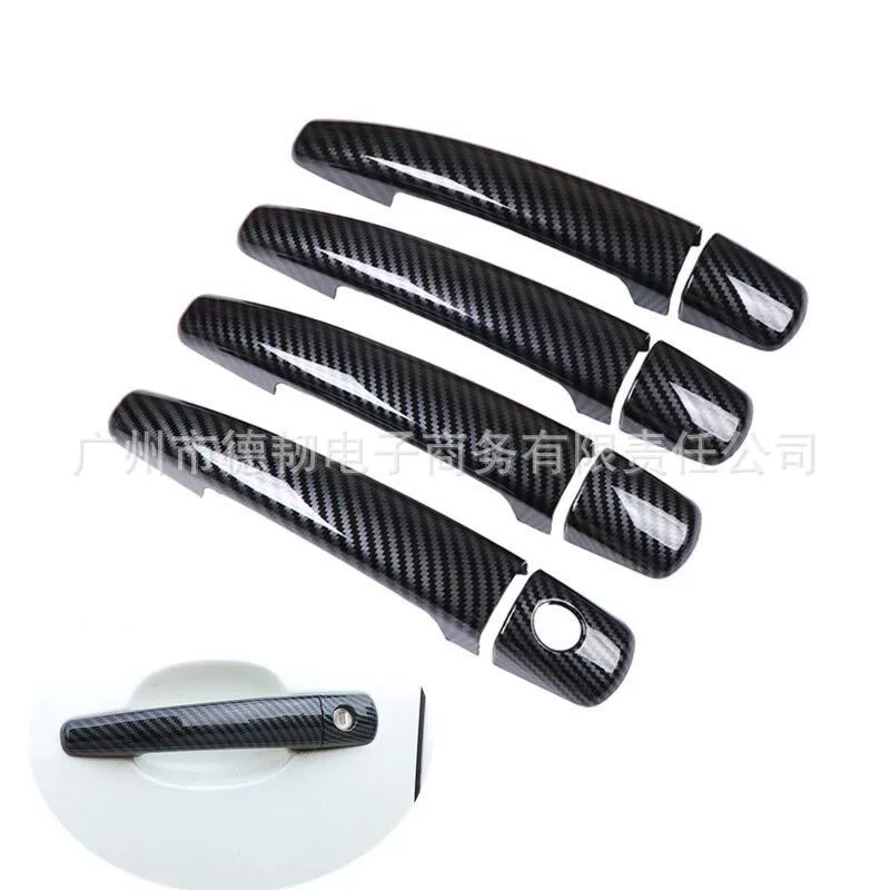 Для Peugeot PEUGEOT 207 308 407 Углеродное волокно ручка приклеить дверь ручка защитная крышка