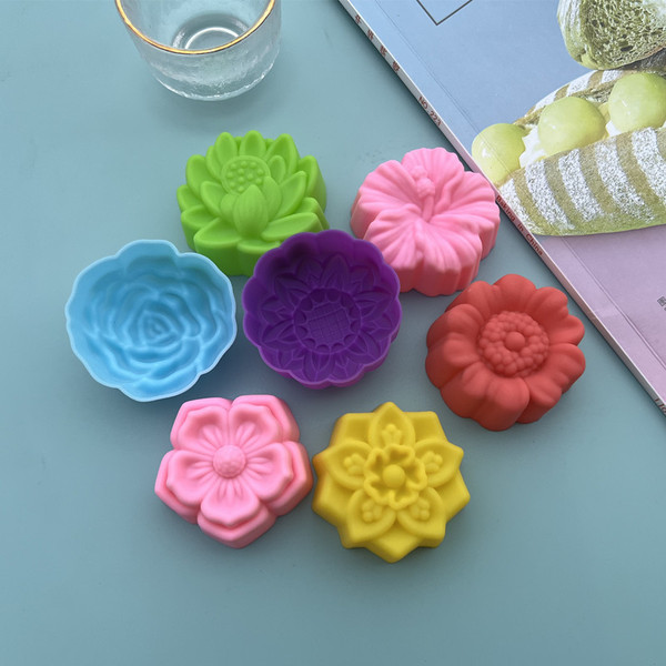 5cm new flower silicone mold New Flowers cake jelly cloth chip…