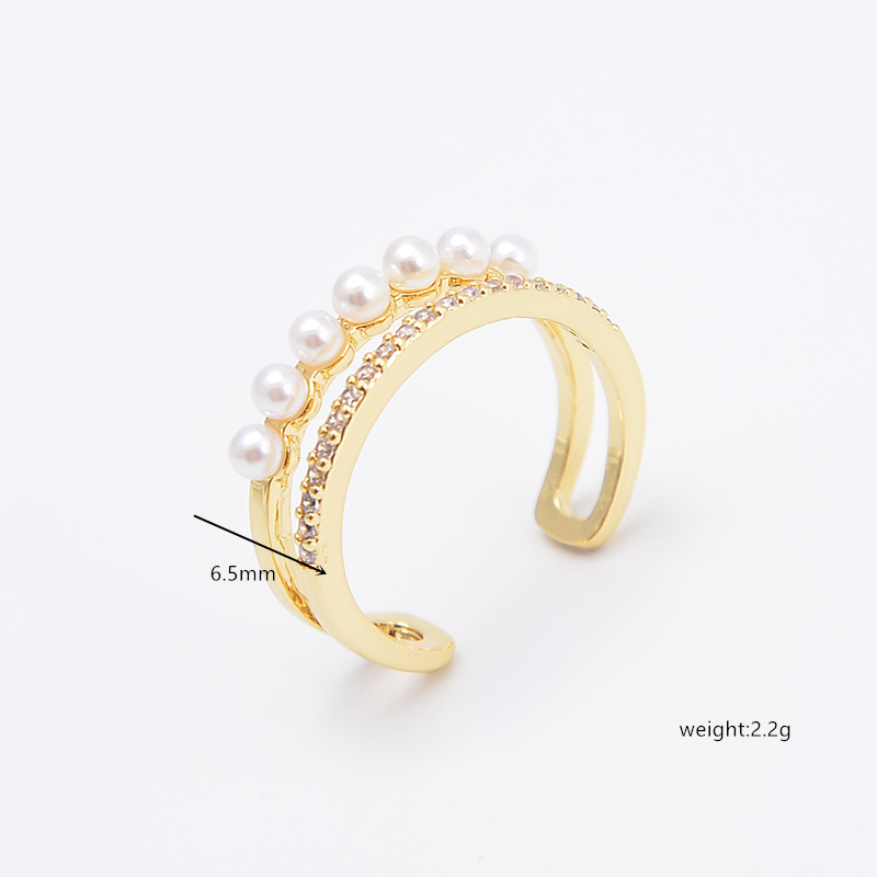 Sweet Flower Butterfly Copper Inlay Zircon Rings 1 Piece