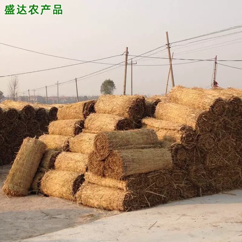 厂家批发保暖防冻稻草袋 防寒垫车皮草袋 防汛护坡工程稻草袋