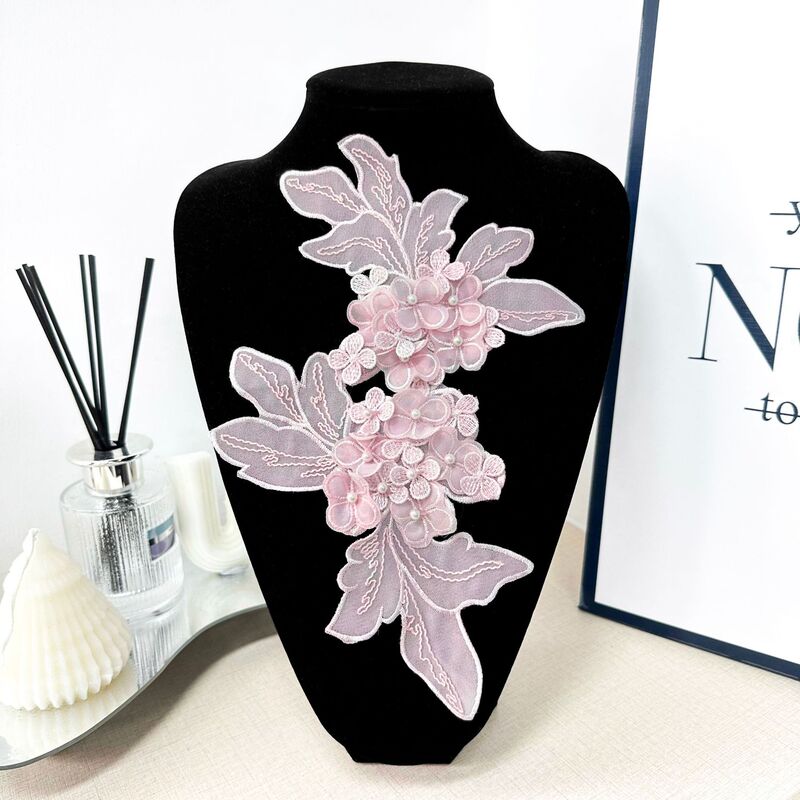 In-Stock Lace Multi-Layer Hydrangea Beaded Three-Dimensional Embroidery Floral Dress Shirt Applique Accessories In-Stock Lace Multi-Layer Hydrangea Beaded Three-Dimensional Embroidery Floral Dress Shirt Applique Accessories