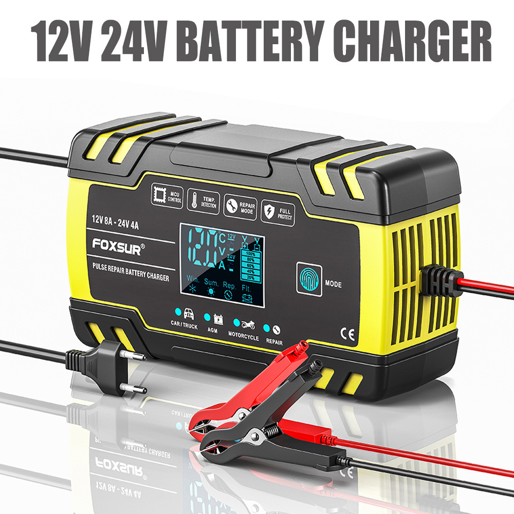 Multi-Stage Automatic Smart Battery Charger 100-240V battery charging