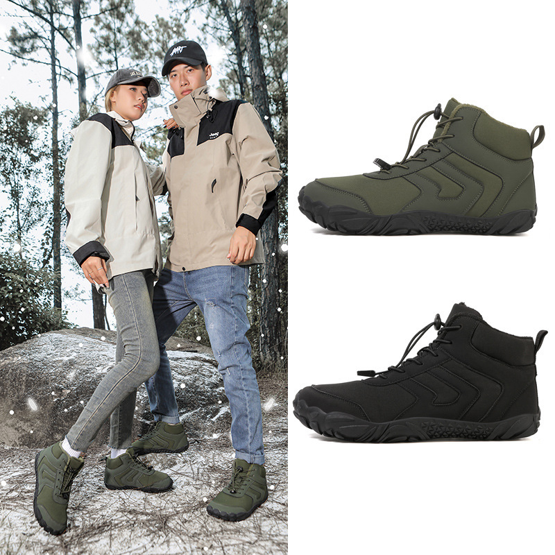 2024 국경을 넘는 새로운 스노우 부츠 커플 편안한 따뜻한 캐주얼 코튼 신발 남성 및 여성 기모 홈 두꺼운 코튼 부츠