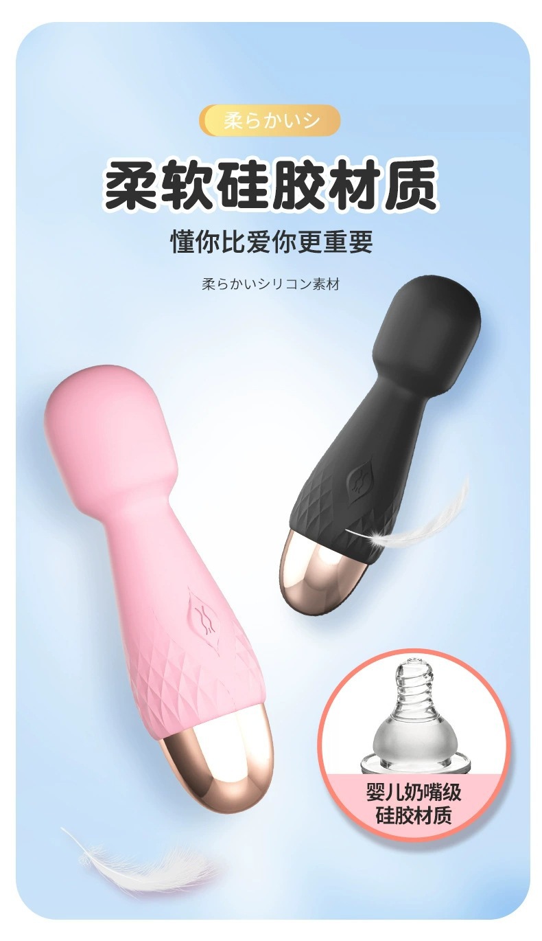 Laile Cherry Blossom Pink Mini AV Stick USB Rechargeable Silicone Adult Massager — detail image 23