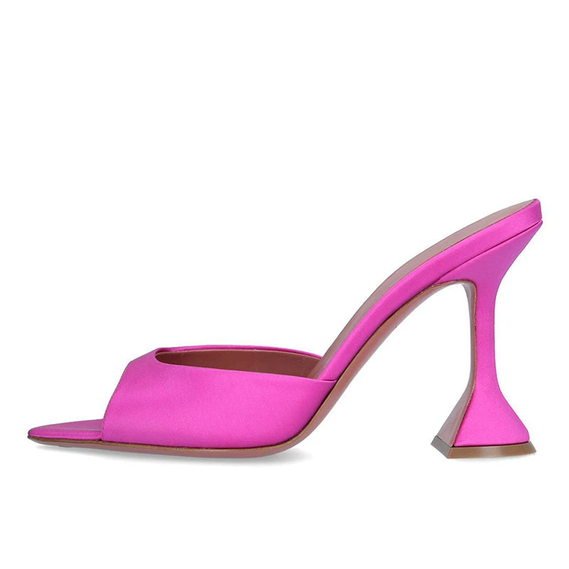 Чэнду лето новый европейский и американский Плюс Размер Мода Простой Высокий каблук открытый носок тапочки Внешняя торговля Оригинальный заказ прямые продажи с фабрики