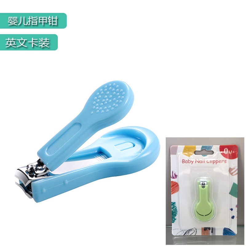 Inglés tarjeta bebé cortaúñas bebé cuidado de las uñas tijeras recién nacido