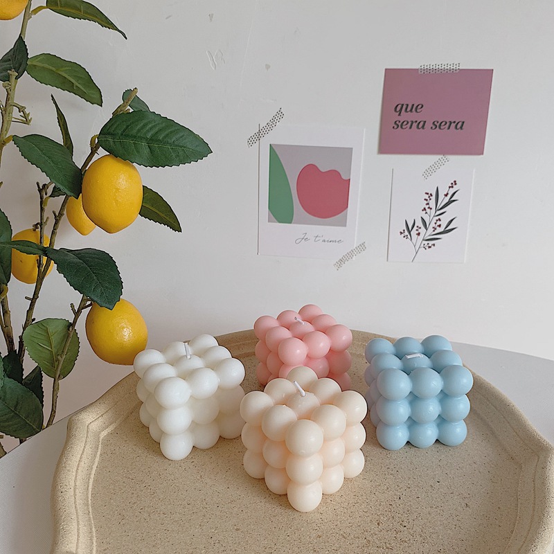 Ins coreano con el mismo cubo de panela Rubik decoración doméstica chic queso variado cera de soja regalo de mano
