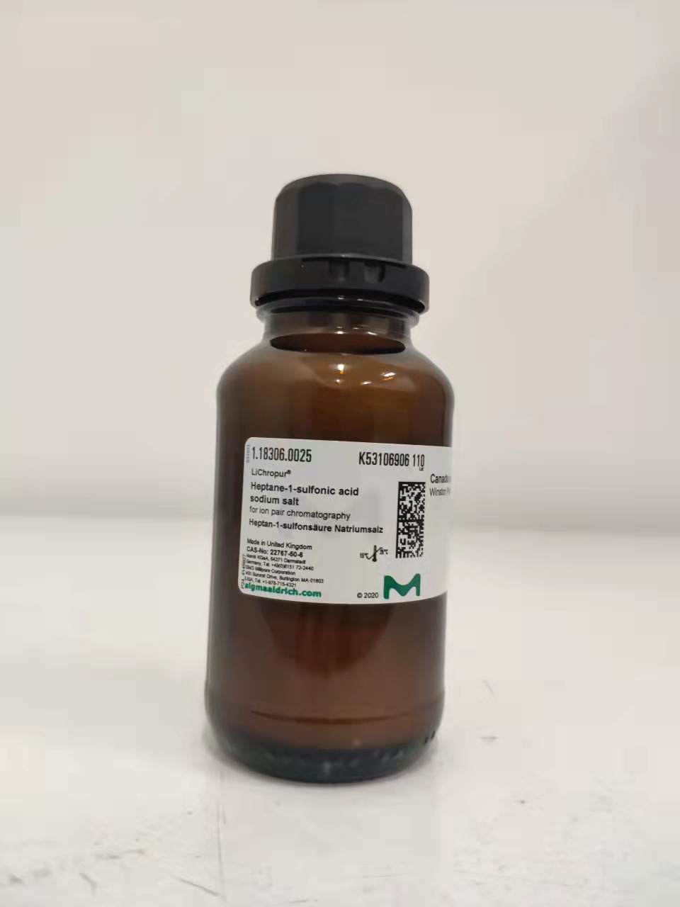 默克离子对试剂1.18306.0025庚烷磺酸钠(离子对试剂）