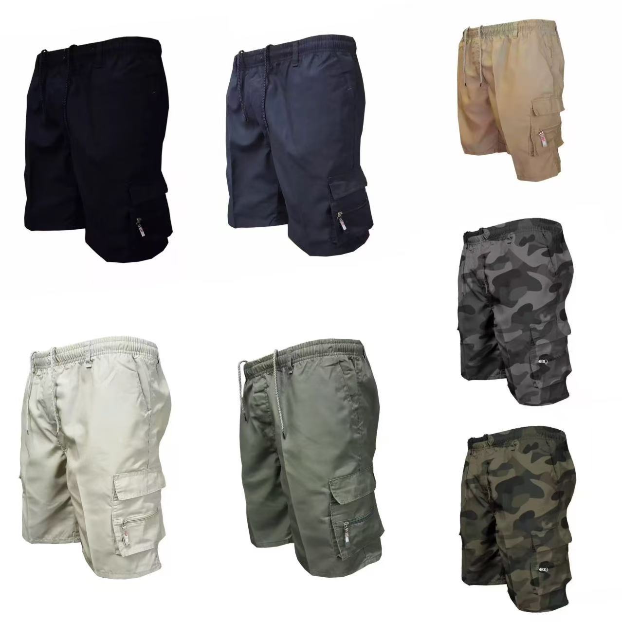 Wish Export Cross-Border Cargo Shorts Men's Thin Summer Multi-Flap Pocket Pants Men's Casual Cargo Pants Sports Pants