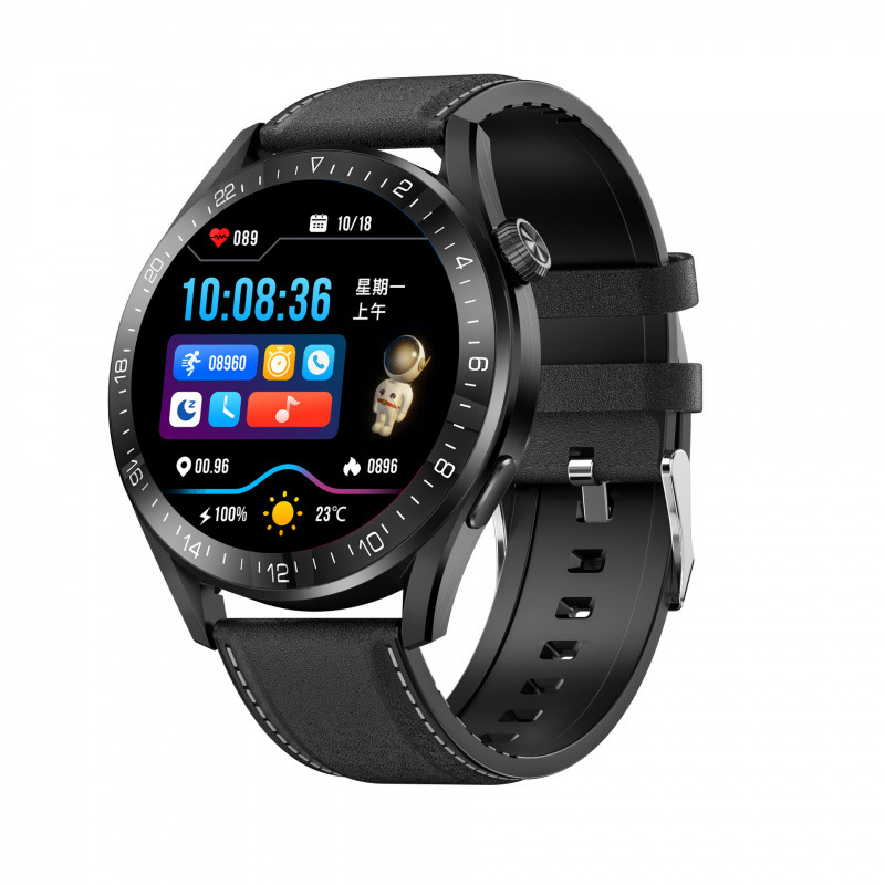 BM09 블랙 가죽 스트랩 (무선충전)