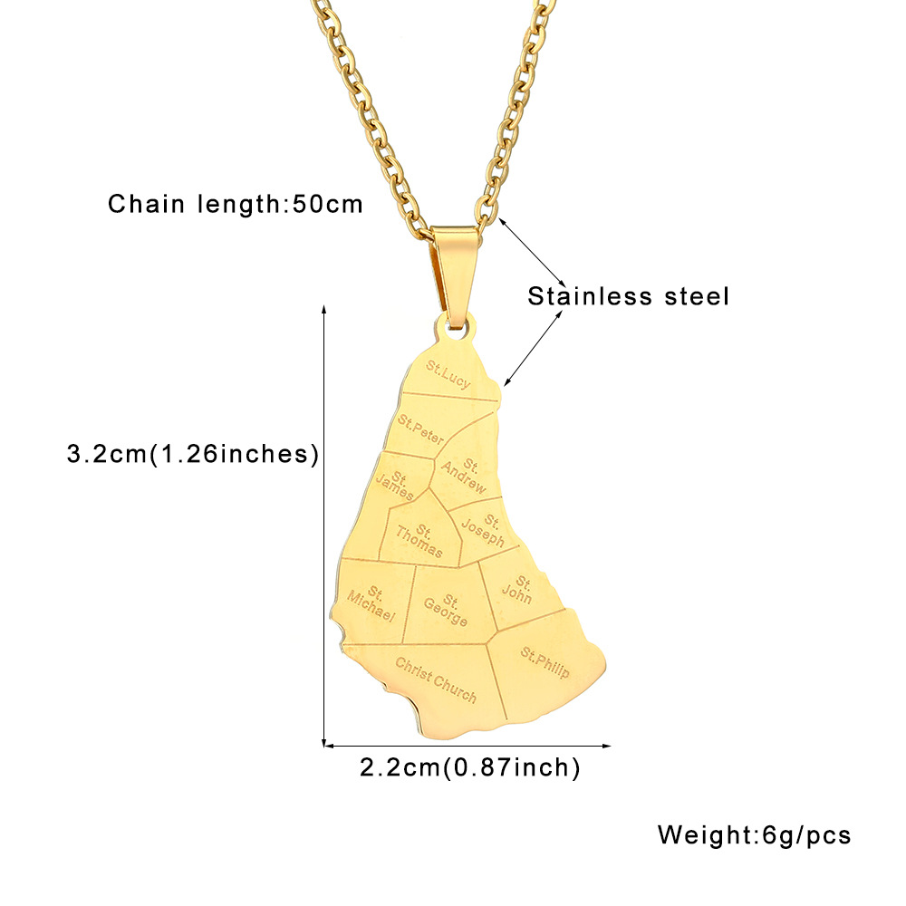 Casual Modern Style Map Letter Stainless Steel Plating 18k Gold Plated Pendant Necklace Long Necklace display picture 1
