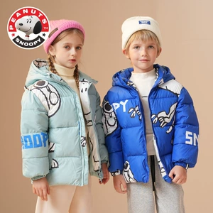 Nuby, детский мультяшный пуховик с капюшоном, куртка подходит для мужчин и женщин для девочек, увеличенная толщина