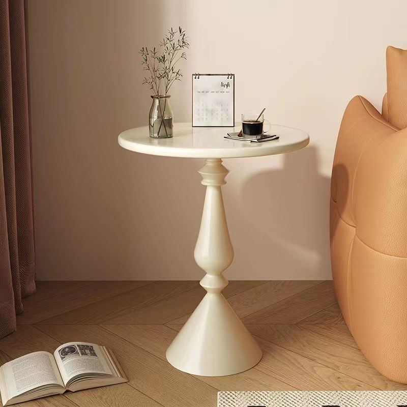Sofá simple americano mesa de café retro mesa redonda balcón mesa de té esquina creativa de cabecera