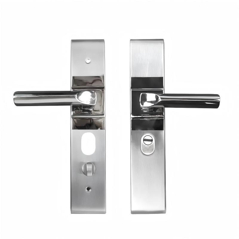 Lelang americano de lujo de acero inoxidable antirrobo cerradura de la puerta interior de madera cerradura de la puerta antibloqueo mudo dormitorio cerradura de la puerta