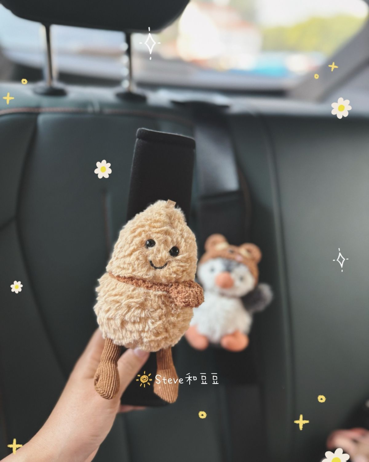 Car Interior Decoration Anti-Strangle Peanut Penguin Doll Popular Cute Car Seat Belt Shoulder Pad Decoration